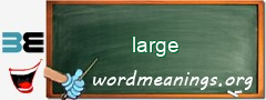 WordMeaning blackboard for large